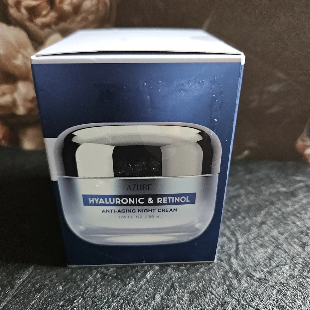 AZURE Hyaluronic & Retinol Anti-Aging Night‎ Cream - 1.7oz SEALED - Firming